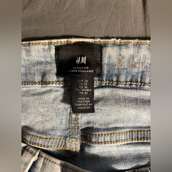 H&M Blue Wash Skinny Fit Coupe Moulante Jeans - Picture 3 of 3